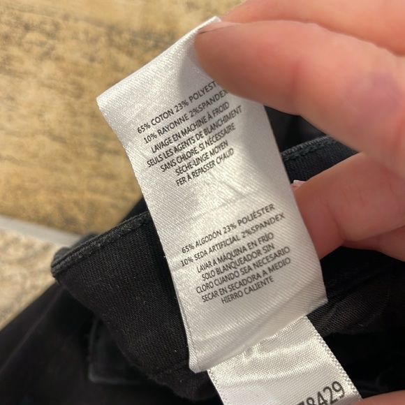 Joe's Jeans Black Denim Jeans High Rise Distressed Skinny Jean Size 23 - Picture 7 of 9